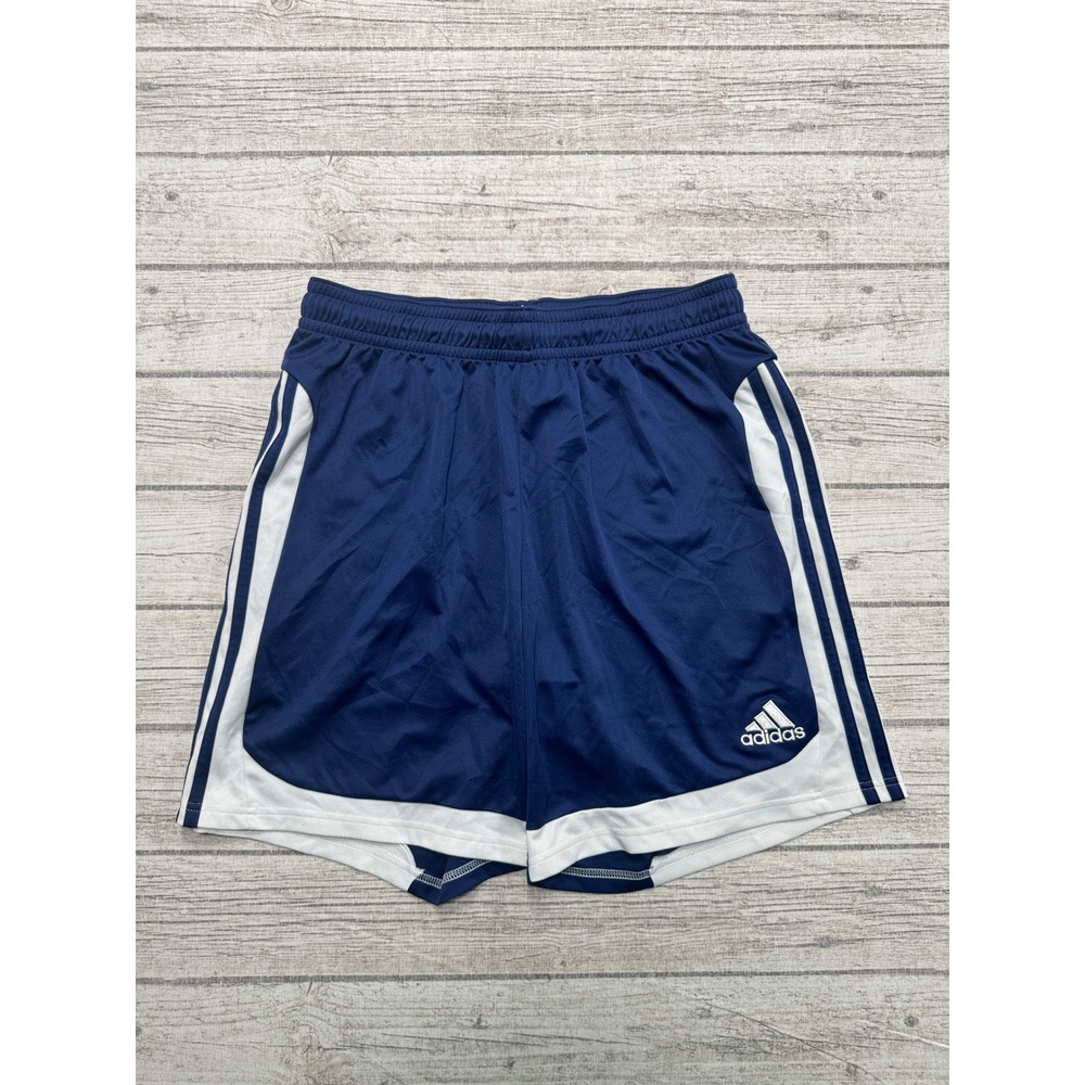 Y2K Adidas Soccer Shorts Men's XL Navy Blue Clima365 Mesh Athletic Training Gym